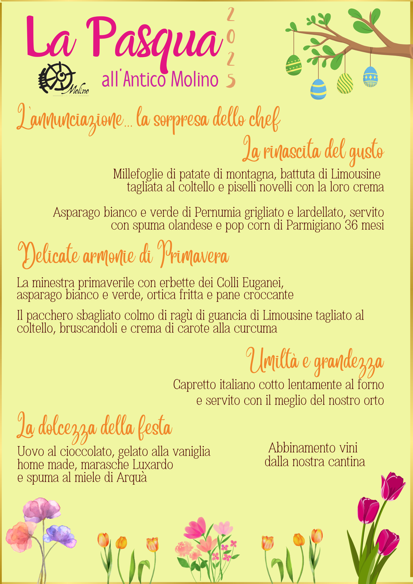 Menu pasqua 2025